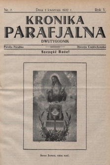 Kronika Parafjalna : dwutygodnik. 1932, nr 7 |PDF|