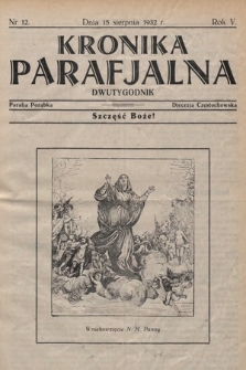 Kronika Parafjalna : dwutygodnik. 1932, nr 12 |PDF|