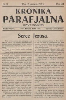 Kronika Parafjalna : dwutygodnik. 1935, nr 12 |PDF|