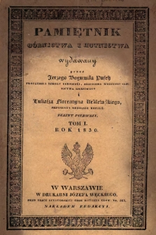 Pamiętnik Górnictwa i Hutnictwa. 1830, t. 1, nr 1 |PDF|