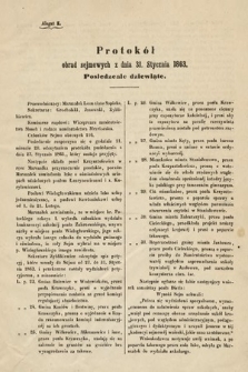 [Kadencja I, sesja III, al. 1] Alegaty do Sprawozdań Stenograficznych z Trzeciej Sesyi Sejmu Galicyjskiego z roku 1865-1866. Alegat 1