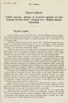 [Kadencja I, sesja III, al. 7a] Alegaty do Sprawozdań Stenograficznych z Trzeciej Sesyi Sejmu Galicyjskiego z roku 1865-1866. Alegat 7a