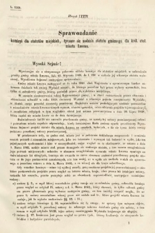 [Kadencja I, sesja III, al. 74] Alegaty do Sprawozdań Stenograficznych z Trzeciej Sesyi Sejmu Galicyjskiego z roku 1865-1866. Alegat 74