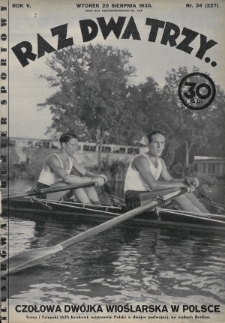 Raz, Dwa, Trzy : ilustrowany kuryer sportowy. 1935, nr 34