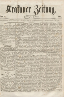 Krakauer Zeitung.[Jg.1], Nro. 28 (5 Februar 1857)