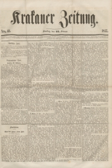 Krakauer Zeitung.[Jg.1], Nro. 42 (21 Februar 1857)