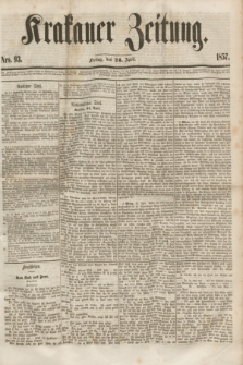 Krakauer Zeitung.[Jg.1], Nro. 93 (24 April 1857) + dod.