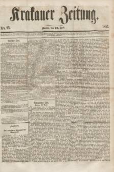Krakauer Zeitung.[Jg.1], Nro. 95 (27 April 1857)