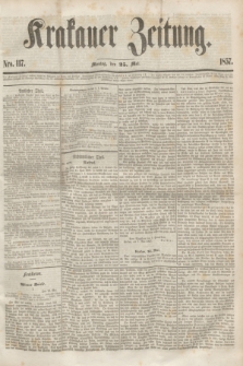 Krakauer Zeitung.[Jg.1], Nro. 117 (25 Mai 1857)