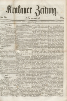 Krakauer Zeitung.[Jg.1], Nro. 196 (29 August 1857) + dod.