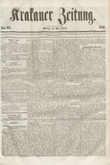 Krakauer Zeitung.[Jg.1], Nro. 197 (31 August 1857) + dod.