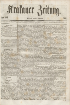 Krakauer Zeitung.[Jg.1], Nro. 204 (9 September 1857) + dod.