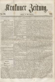 Krakauer Zeitung.[Jg.1], Nro. 207 (12 September 1857) + dod.