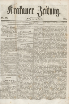Krakauer Zeitung.[Jg.1], Nro. 208 (14 September 1857) + dod.