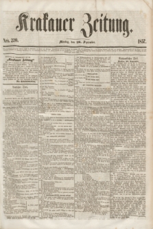Krakauer Zeitung.[Jg.1], Nro. 220 (28 September 1857)