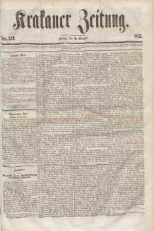 Krakauer Zeitung.[Jg.1], Nro. 224 (2 October 1857)