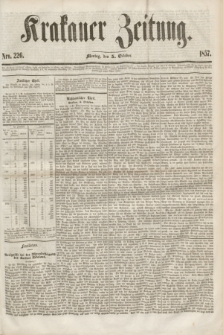 Krakauer Zeitung.[Jg.1], Nro. 226 (5 October 1857) + dod.