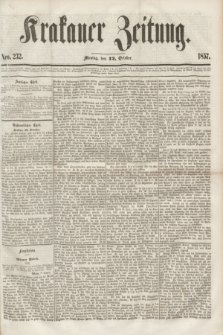 Krakauer Zeitung.[Jg.1], Nro. 232 (12 October 1857)