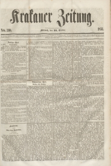 Krakauer Zeitung.[Jg.1], Nro. 240 (21 October 1857) + dod.