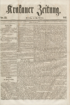 Krakauer Zeitung.[Jg.1], Nro. 271 (26 November 1857)