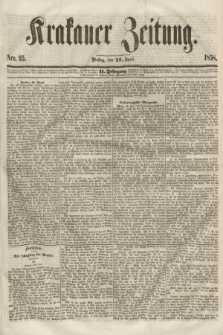 Krakauer Zeitung.Jg.2, Nro. 95 (27 April 1858)