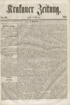 Krakauer Zeitung.Jg.2, Nro. 142 (25 Juni 1858)