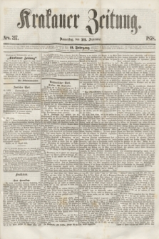 Krakauer Zeitung.Jg.2, Nro. 217 (23 September 1858)