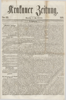 Krakauer Zeitung.Jg.2, Nro. 223 (30 September 1858) + dod.