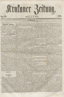 Krakauer Zeitung.Jg.2, Nro. 225 (2 October 1858)