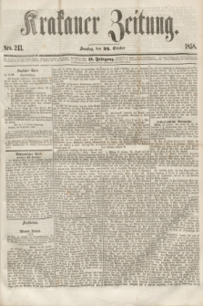 Krakauer Zeitung.Jg.2, Nro. 243 (23 October 1858)