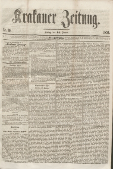 Krakauer Zeitung.Jg.3, Nr. 10 (14 Januar 1859) + dod.