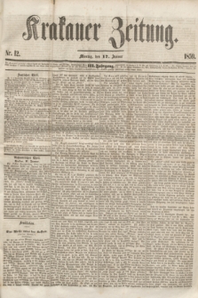 Krakauer Zeitung.Jg.3, Nr. 12 (17 Januar 1859)