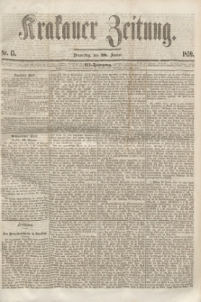 Krakauer Zeitung.Jg.3, Nr. 15 (20 Januar 1859)