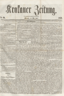 Krakauer Zeitung.Jg.3, Nr. 90 (20 April 1859)