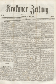 Krakauer Zeitung.Jg.3, Nr. 91 (21 April 1859)