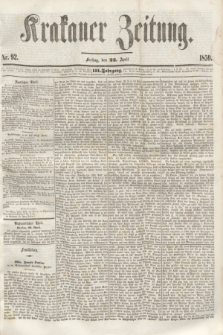 Krakauer Zeitung.Jg.3, Nr. 92 (22 April 1859)