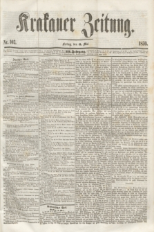 Krakauer Zeitung.Jg.3, Nr. 103 (6 Mai 1859)