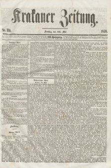 Krakauer Zeitung.Jg.3, Nr. 110 (14 Mai 1859)