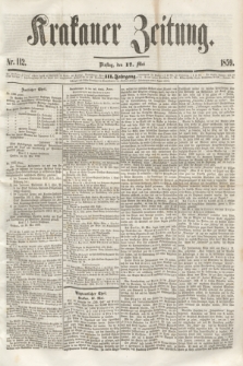 Krakauer Zeitung.Jg.3, Nr. 112 (17 Mai 1859)