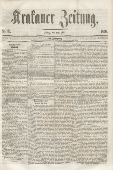 Krakauer Zeitung.Jg.3, Nr. 115 (20 Mai 1859)
