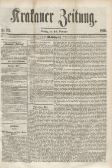 Krakauer Zeitung.Jg.3, Nr. 212 (17 September 1859)