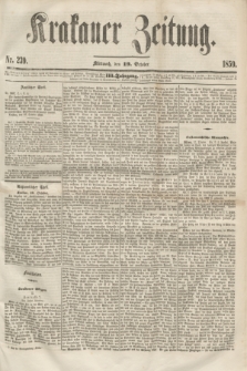 Krakauer Zeitung.Jg.3, Nr. 239 (19 October 1859) + dod.