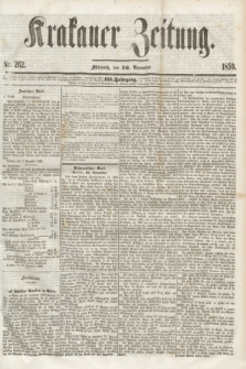 Krakauer Zeitung.Jg.3, Nr. 262 (16 November 1859)