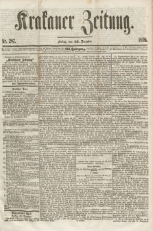 Krakauer Zeitung.Jg.3, Nr. 287 (16 December 1859) + dod.