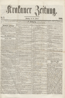Krakauer Zeitung.Jg.4, Nr. 5 (7 Jänner 1860)