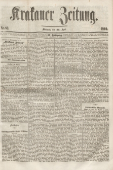 Krakauer Zeitung.Jg.4, Nr. 83 (11 April 1860)