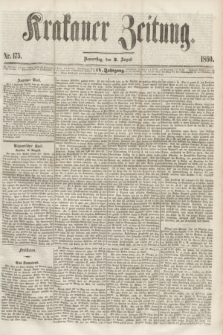 Krakauer Zeitung.Jg.4, Nr. 175 (2 August 1860)