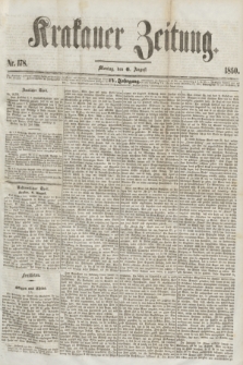 Krakauer Zeitung.Jg.4, Nr. 178 (6 August 1860)