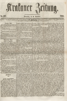 Krakauer Zeitung.Jg.4, Nr. 204 (6 September 1860) + dod.