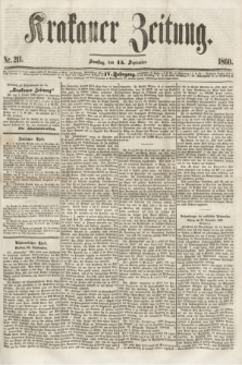 Krakauer Zeitung.Jg.4, Nr. 211 (15 September 1860) + dod.